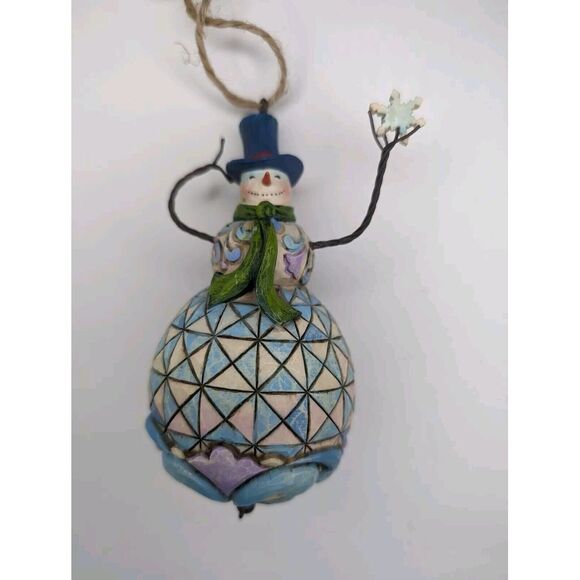 NWT Jim Shore 2008 Heartwood Creek Snowman 5" Hanging Holiday Ornament - Picture 2 of 9